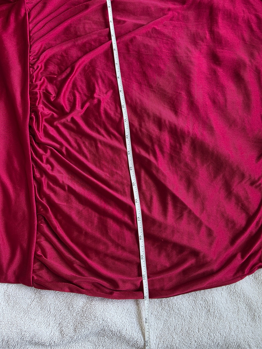 Moda International Raspberry One Shoulder Split Sleeve Top Size Large - Picture 7 of 9